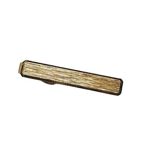 Swank Brush Textured Bar Tie Clip Gold Tone Vintage